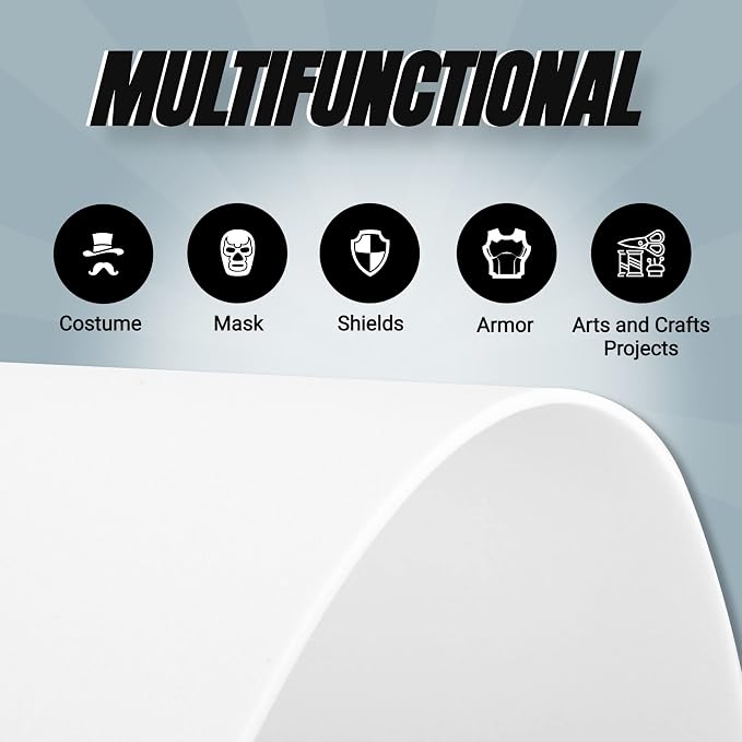 24 Ct Sheets White EVA Cosplay Foam in 9” x 12’’ Sheets; High Density Thick - Image 4
