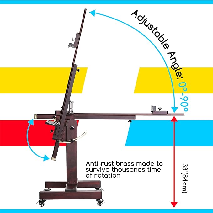 MEEDEN Heavy Duty Painting Easel: Professional Solid Beechwood Large Easel - Image 3
