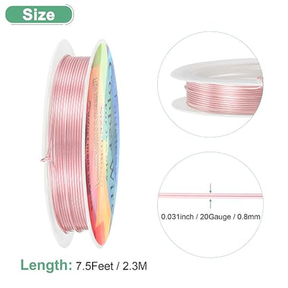 0.8 mm/20 Gauge Copper Wire for Jewelry Making, 7.5FT Copper Beading Craft Wire - Image 3