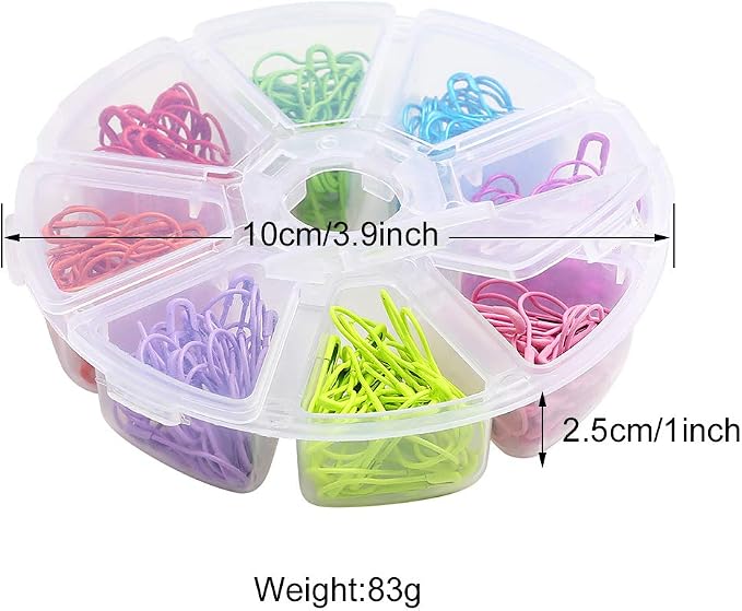 Colorful Metal Knitting Pins Stitch Markers Pear Shape Safety Pins - Image 2