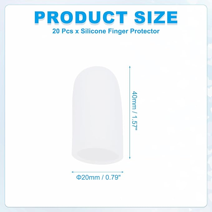 PATIKIL Gel Finger Cots 1.6"x0.79" - Image 2
