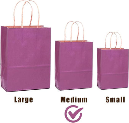 qiqee 32-Packs Deep Purple Paper Gift Bags - Image 2