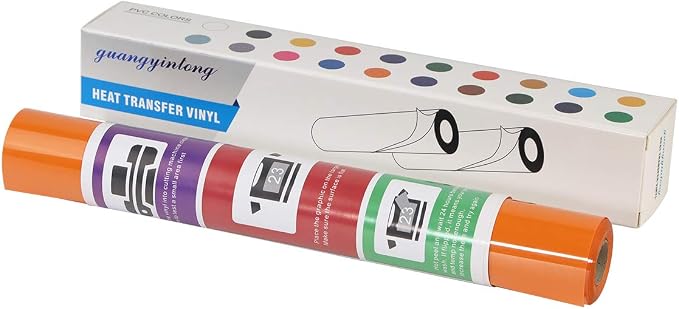 guangyintong Orange Heat Transfer Vinyl HTV Rolls - Image 5