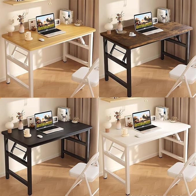 39.4 Inch Foldable Desks for Small Spaces, Foldable Desk No Assembly, Small - Image 5