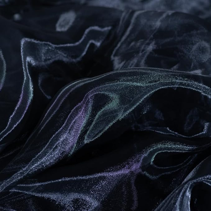 Fynite Black Organza Fabric by The Yard | 5 Yard Long | 44" Wide | Bridal Soft - Image 4