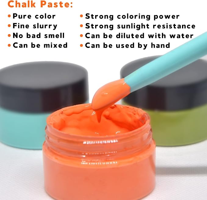 BOOLOOEN 8PCS Chalk Paste with 3 Mini Squeegee, Screen Printing Ink, Chalk Paste - Image 5