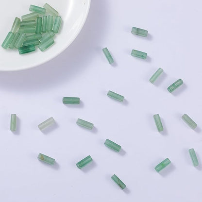 Natural Green Aventurine Rectangle Tube Beads 4x13mm 38cm/str Loose Semi - Image 4