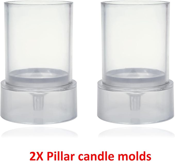 MILIVIXAY 2PCS Pillar Candle Mold -Height: 3.0inch, Diameter:2.0inch-30ft Long - Image 2