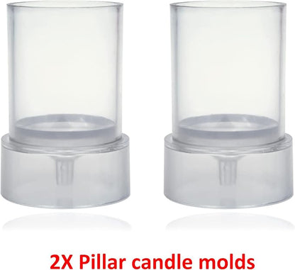 MILIVIXAY 2PCS Pillar Candle Mold -Height: 3.0inch, Diameter:2.0inch-30ft Long - Image 2