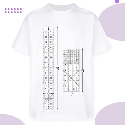 Quilting Ruler, 8 Piece Acrylic Quilting Templates, Sewing Ruler, Fabric - Image 4