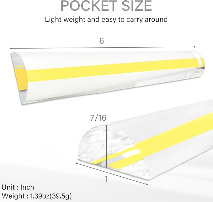 MAGDEPO 2X Bar Magnifying Ruler 6" - Image 2