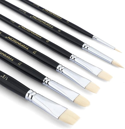 Transon Paint Brush Set 6pcs Art Painting Flexible Bristle - Image 7