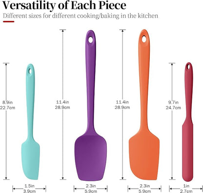 Heat Resistant Silicone Spatula Set of 4, Luxiwise 600ºF High Temp Baking - Image 2