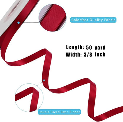LaRibbons 3/8 Inch 50 Yard Double Faced Satin Ribbon - Image 5