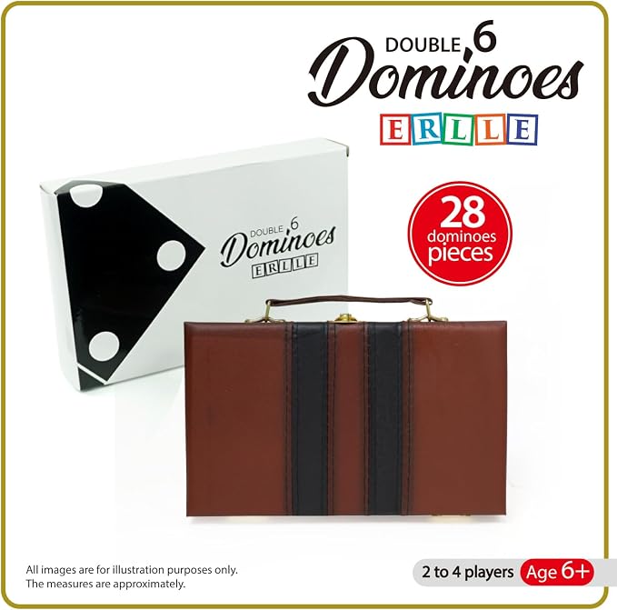 ERLLE - Premium Double 6 Dominoes Set, Classic Domino Game - Image 8
