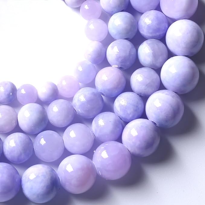 Galaxy Starry Purple Persian Jade Stone Beads Gem Round Loose Beads - Image 2
