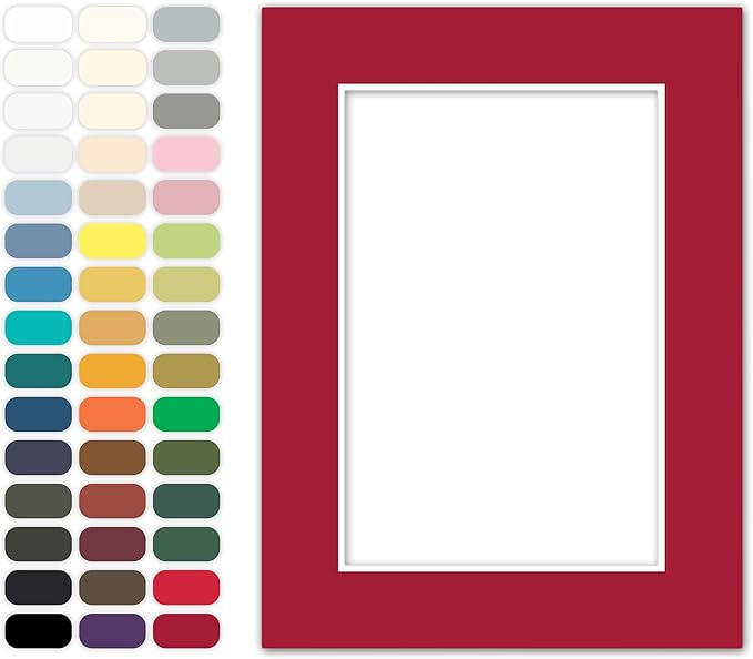 Poster Master Deep Red Matboard – 4-Ply Acid-Free Picture Mat Board by PosterMaster