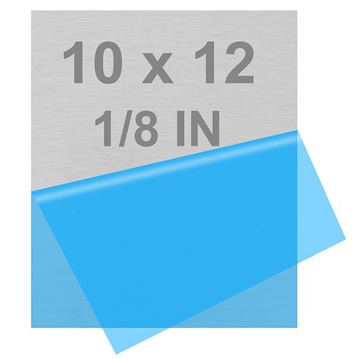 6061 T651 Aluminum Sheet Metal 10 x 12 x 1/8 Inch Thickness Rectangle Metal by Lswteiz