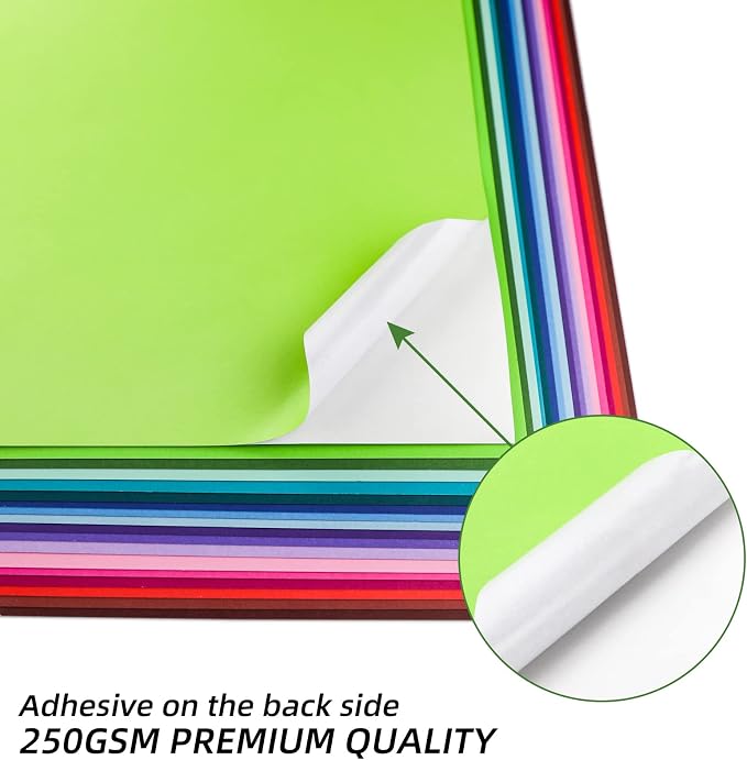 Gocreate 36 Sheets Colored Printable Smart Sticker Paper, Colorful Sticky - Image 2