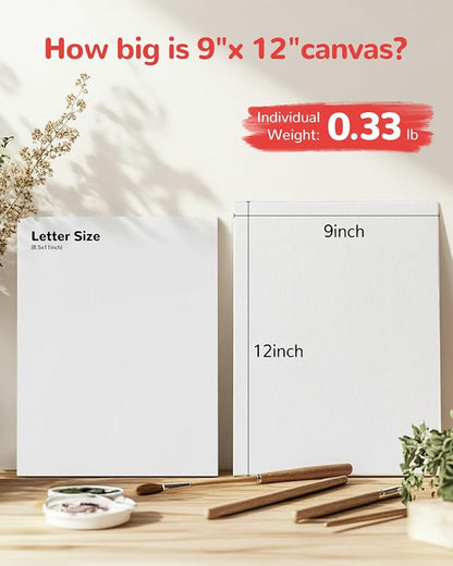 Canvas Boards for Painting 48 Pack 9x12 Inch Painting Canvas Panels, 100% - Image 2