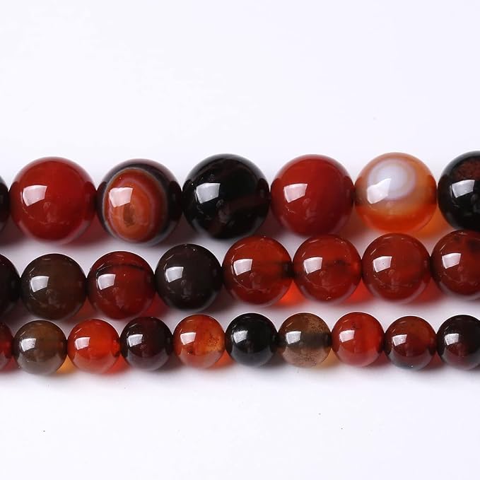 32PCS 12MM Red Persian Agate Stone Beads Energy Healing Beads - Image 2
