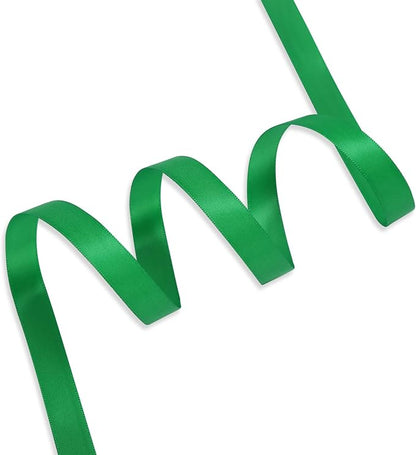 Humphrey's Craft 1/2 Inch Fern Green Double Faced Satin Ribbon - Image 2