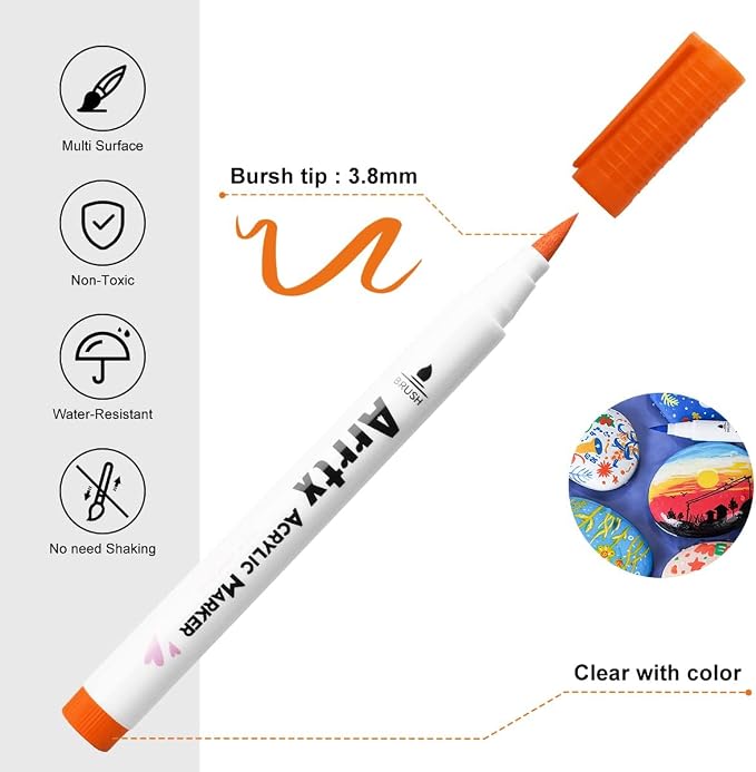 Arrtx 30 Colors Acrylic Paint Pens - Image 7