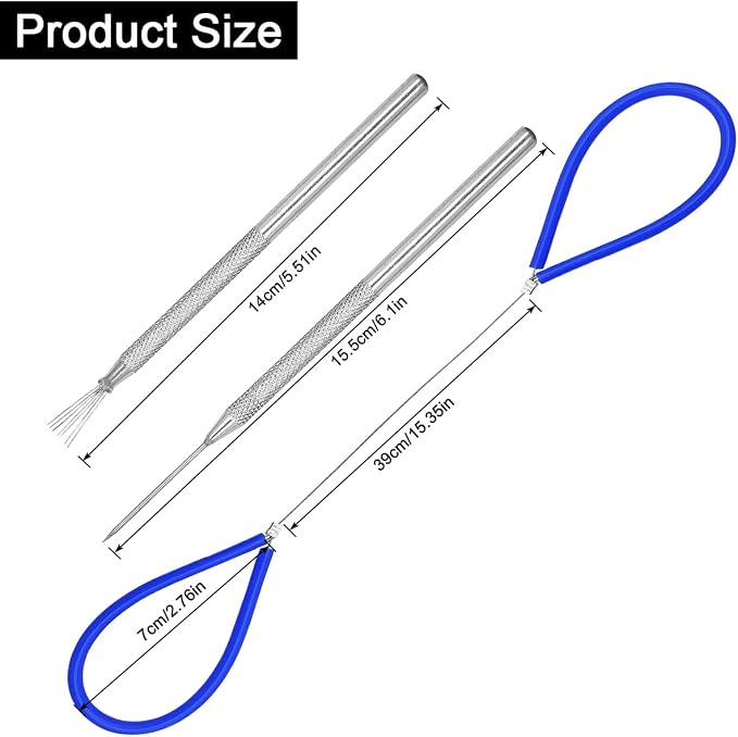 2 Pcs Clay Cutter Wires + 1 Clay Ceramic Needle + 1 Feather Wire Texture Detail - Image 2
