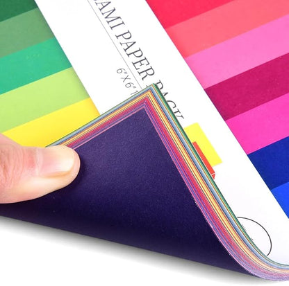 Origami Paper Kit 100 Sheets 70GSM 6 Inch Square Double Sided Color 50 Vivid - Image 7