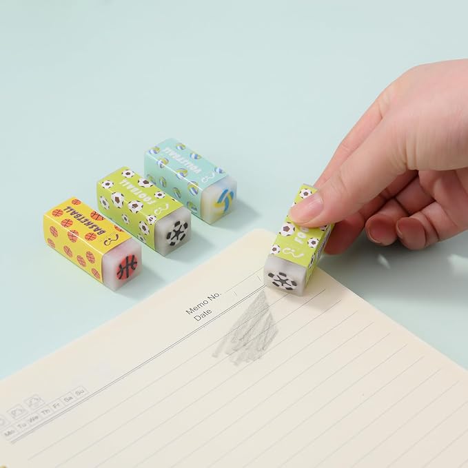 18 Pack Kawaii Ball Erasers for Kids, Colorful Jelly Erasers for School - Image 5