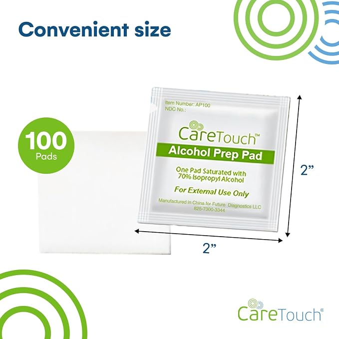 Care Touch 100-Pack Alcohol Wipes - Image 3