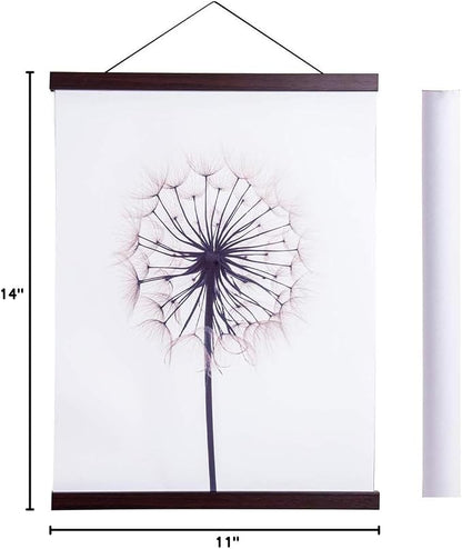 Artmag Magnetic Poster Hanger Frame, 11x14 11x17 Light Wood Wooden Magnet - Image 7
