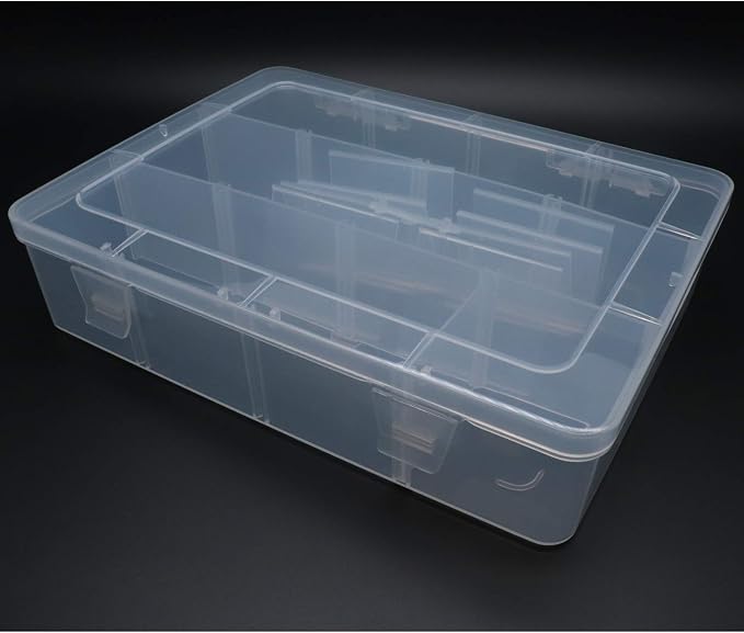 Xiaoyztan Clear Plastic Organizer, 12 Grids - Image 5