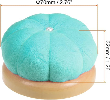 HARFINGTON Wooden Base Needle Pincushions Japanese Style Pin Cushions Round Pin - Image 2