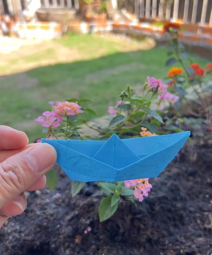 50 Sheets 6 x 6 Inches Natural Fiber Mulberry paper Sheets Square Origami Paper - Image 3