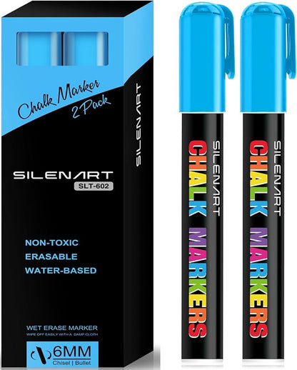 SILENART Blue Chalk Markers 2 Pack by SILENART-THEARTOFSILENCE