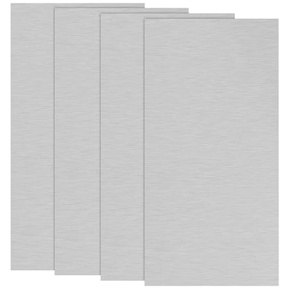 4Pack 6061 T651 Aluminum Sheet Metal 5 x 10 x 1/8 Inch Plain Thin Aluminum by Lswteiz