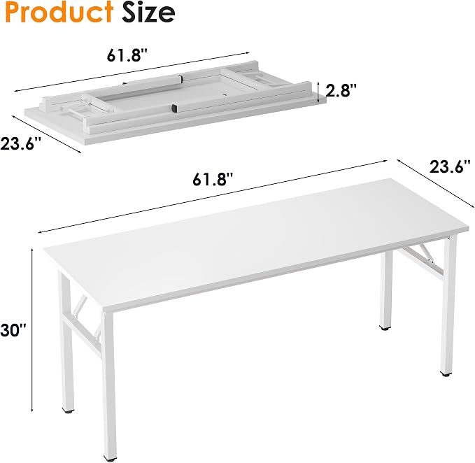 Need Computer Desk Office Desk 62 inches Folding Table - Image 3