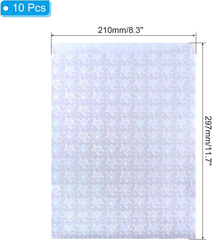 PATIKIL 11.7x8.3" Holographic Sticker Paper, 10Sheets A4 Polypropylene - Image 2