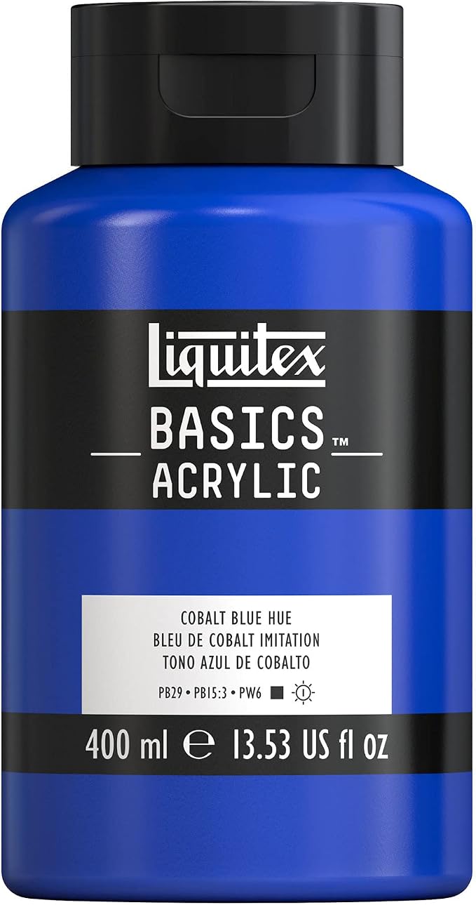 Liquitex BASICS Acrylic Paint, 400ml Bottle, Cobalt Blue Hue by Liquitex