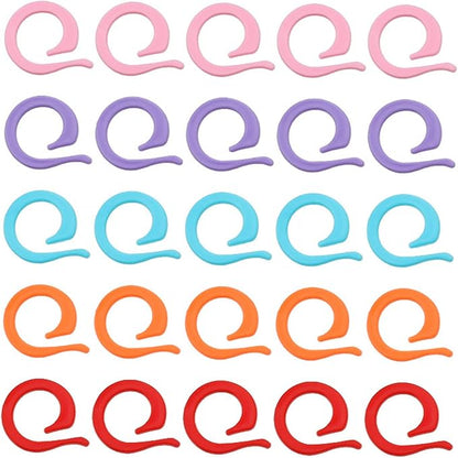 Hilsayum 120pcs Knitting Stitch Rings Plastic Stitch Markers - Image 4