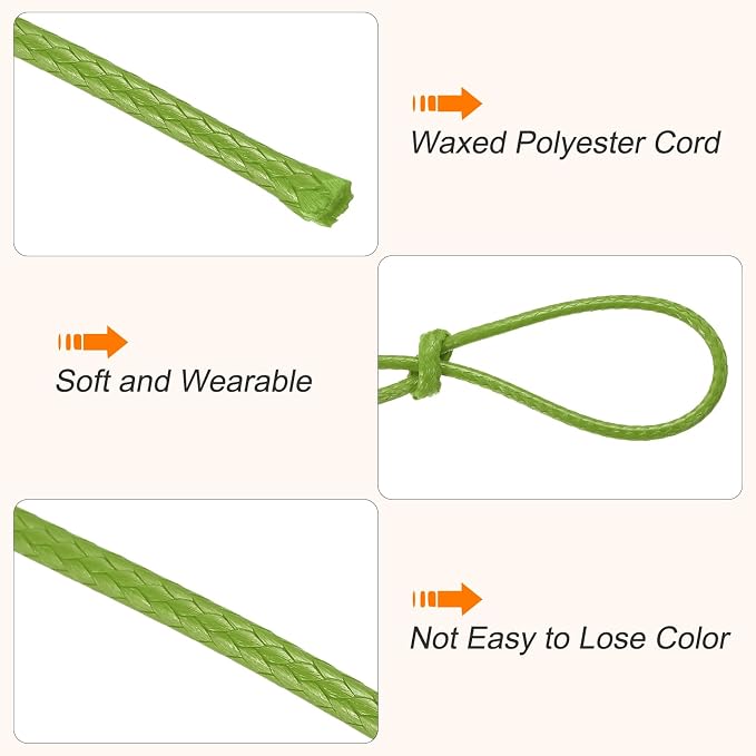 MECCANIXITY Waxed Cord 1.5mm Waxed Thread 87 Yard Wax String Leather Cord - Image 3