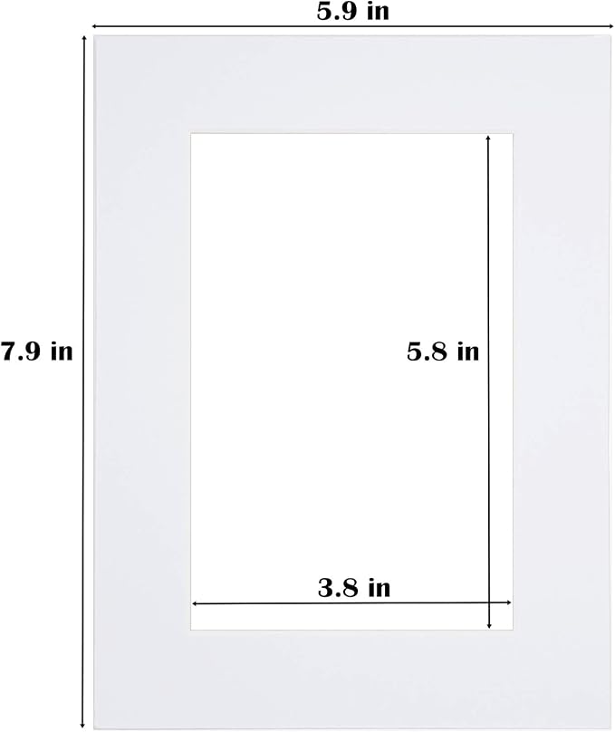 Egofine 6x8 White Picture Mats, Frame Mattes - Image 4