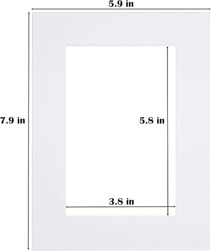 Egofine 6x8 White Picture Mats, Frame Mattes - Image 4