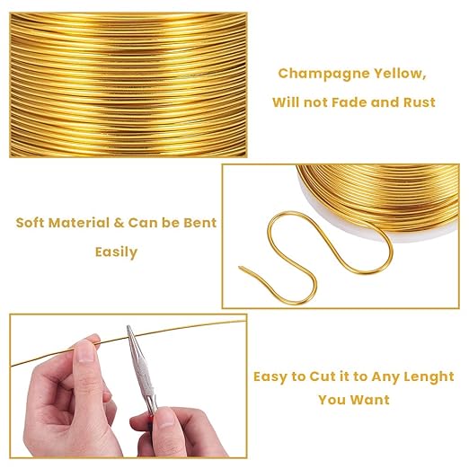 BENECREAT 15 Gauge 220FT Aluminum Wire Anodized Jewelry Craft Making Beading - Image 2