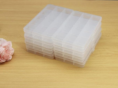 8 Pack 15 Grids Plastic Bead Organizer Box 6.8 * 3.86 * 0.87 inches Clear - Image 3