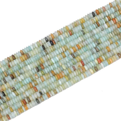 Natural Amazonite Disk Stone Beads 4x2mm 160pcs Rondelle Loose Semi Gemstone - Image 7