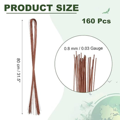 PATIKIL 32 Inch 22 Gauge Floral Stem Wire, 4 Pack/160 Pieces Bouquet Stem Paper - Image 2