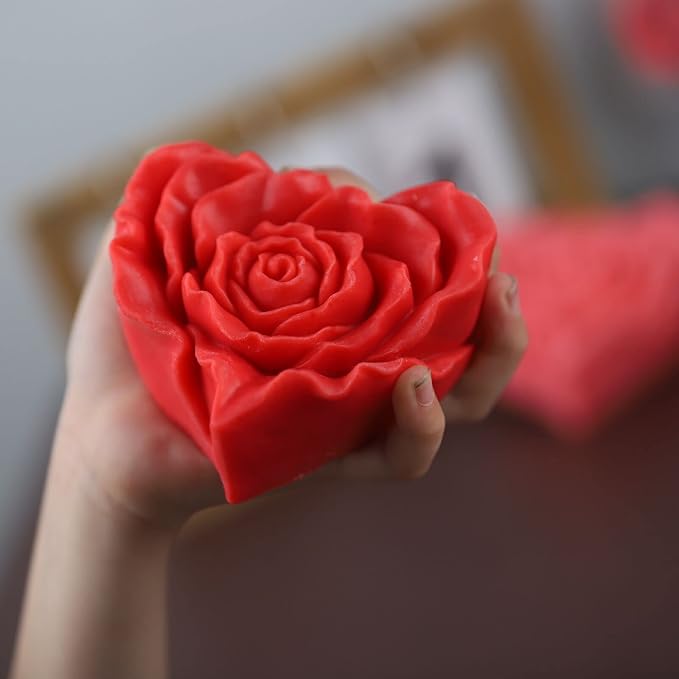 3.5 inch Rose Flower Mold Handmade Rose Soap Mold Peony Silicone Mold - Image 3