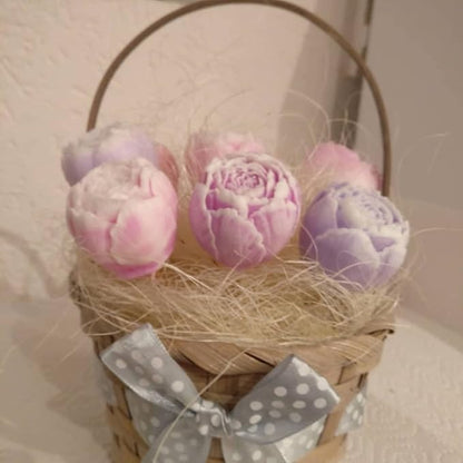 2PCS Peony Flower Silicone Candle Molds Soap Molds Fondant Chocolate Cake Candy - Image 6